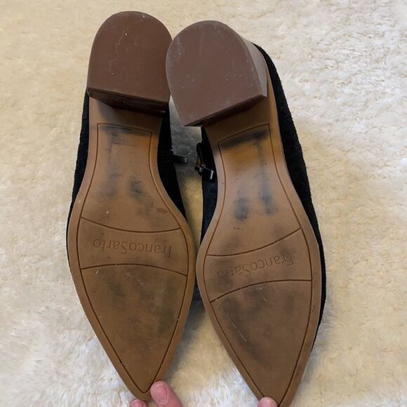 Franco Sarto Takoma Black Suede Ankle Boots Size 9 - Picture 4 of 6